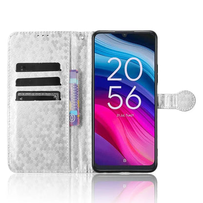 For TCL 505 Wallet Phone Case Dots Pattern PU Leather Flip Cover