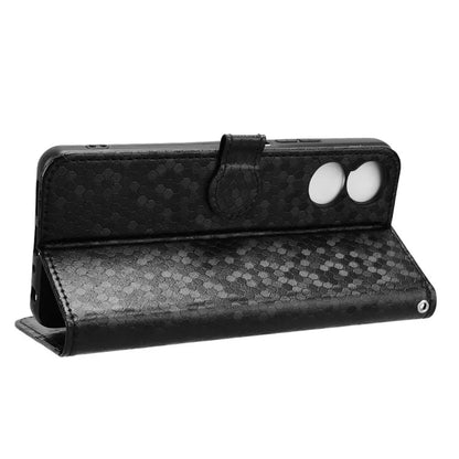 For TCL 505 Wallet Phone Case Dots Pattern PU Leather Flip Cover