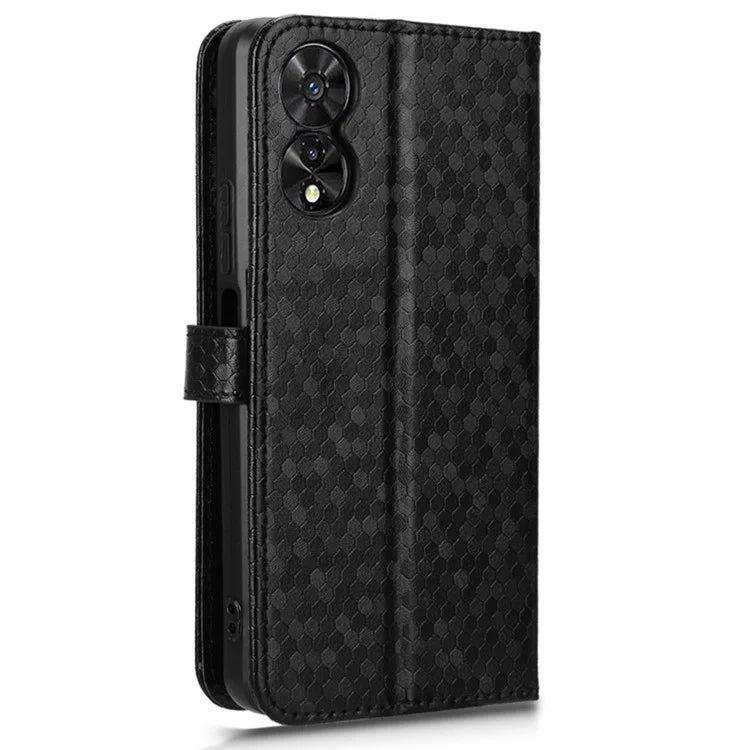 For TCL 505 Wallet Phone Case Dots Pattern PU Leather Flip Cover