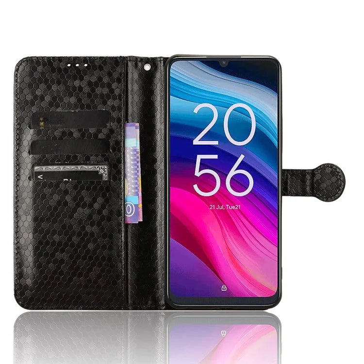For TCL 50 SE Shockproof Case Dots Pattern PU Leather Wallet Phone Cover