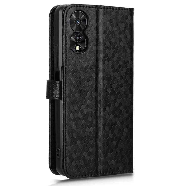 For TCL 50 SE Shockproof Case Dots Pattern PU Leather Wallet Phone Cover