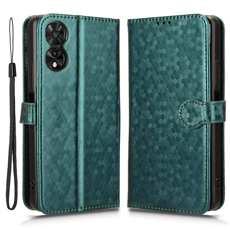 For TCL 50 SE Shockproof Case Dots Pattern PU Leather Wallet Phone Cover