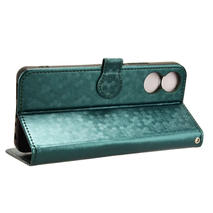 For TCL 50 SE Shockproof Case Dots Pattern PU Leather Wallet Phone Cover