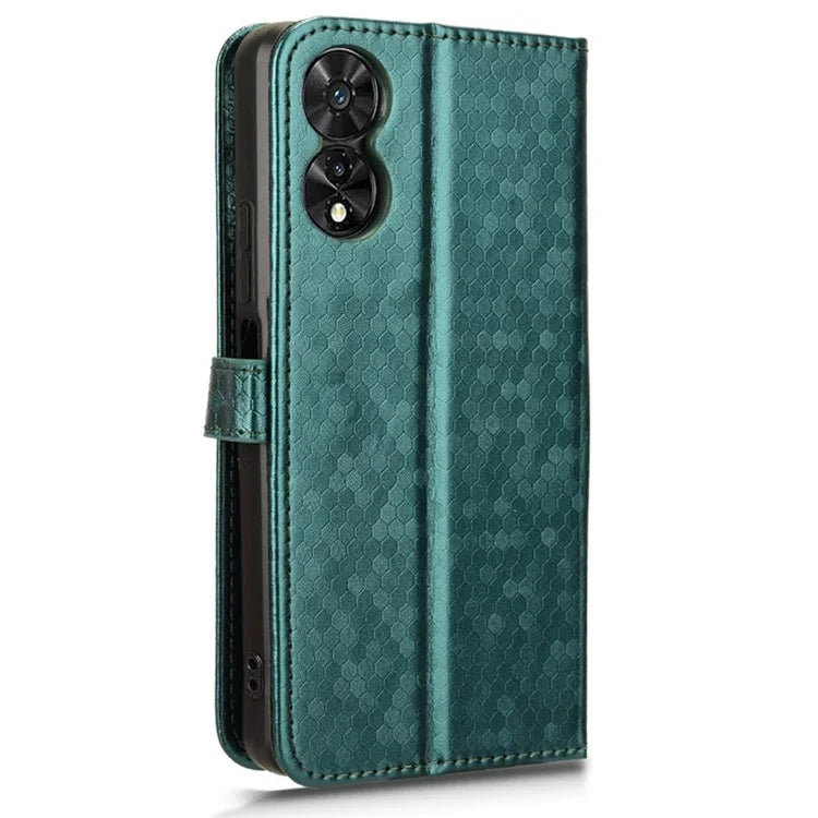 For TCL 50 SE Shockproof Case Dots Pattern PU Leather Wallet Phone Cover