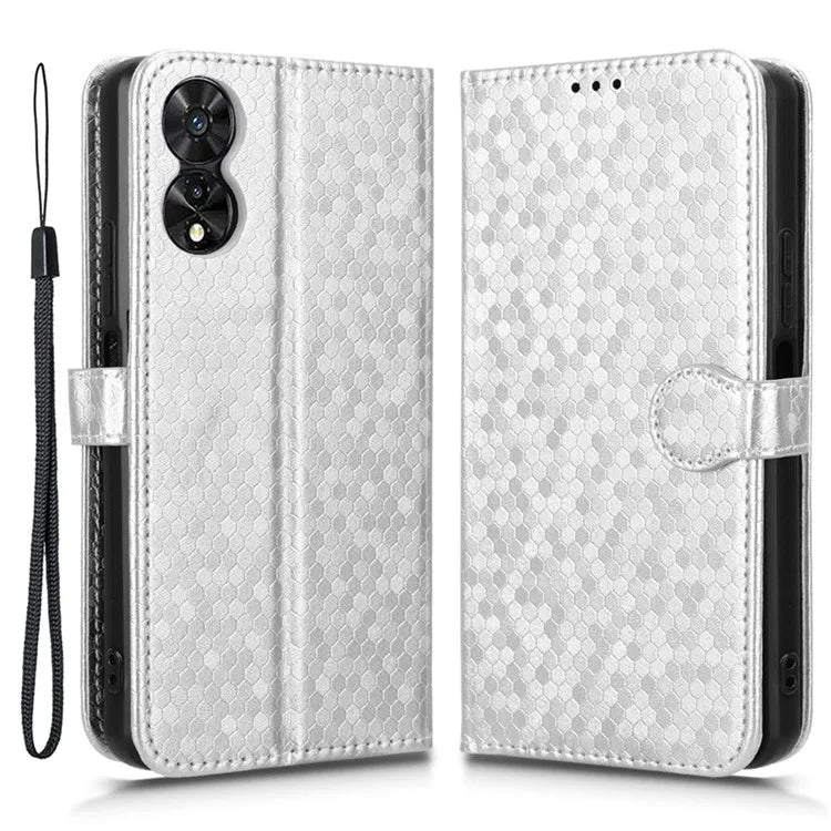 For TCL 50 SE Shockproof Case Dots Pattern PU Leather Wallet Phone Cover