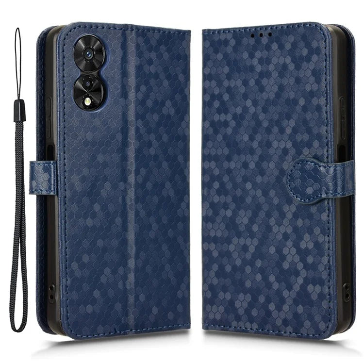 For TCL 50 SE Shockproof Case Dots Pattern PU Leather Wallet Phone Cover
