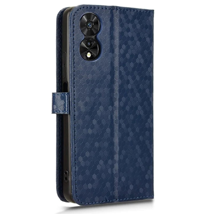 For TCL 50 SE Shockproof Case Dots Pattern PU Leather Wallet Phone Cover
