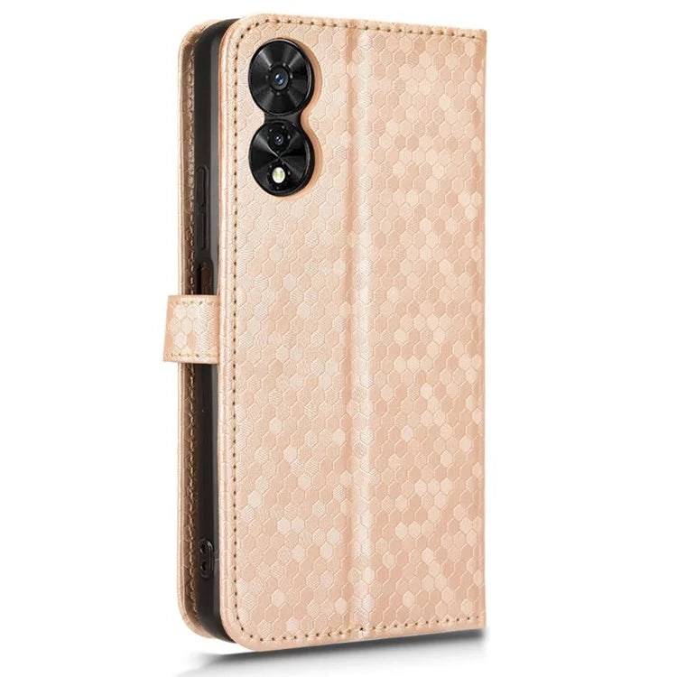 For TCL 50 SE Shockproof Case Dots Pattern PU Leather Wallet Phone Cover