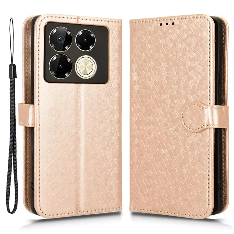 For Infinix Note 40 Pro 5G Case Dots Pattern PU Leather Stand Phone Cover