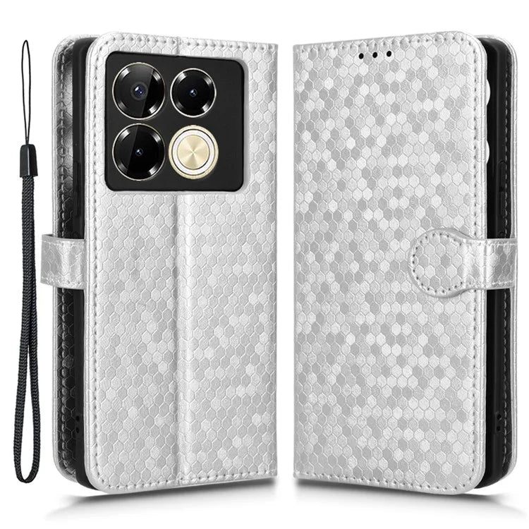 For Infinix Note 40 Pro 5G Case Dots Pattern PU Leather Stand Phone Cover