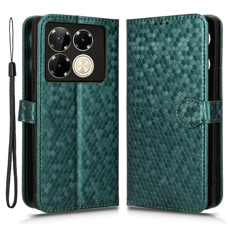 For Infinix Note 40 Pro 5G Case Dots Pattern PU Leather Stand Phone Cover