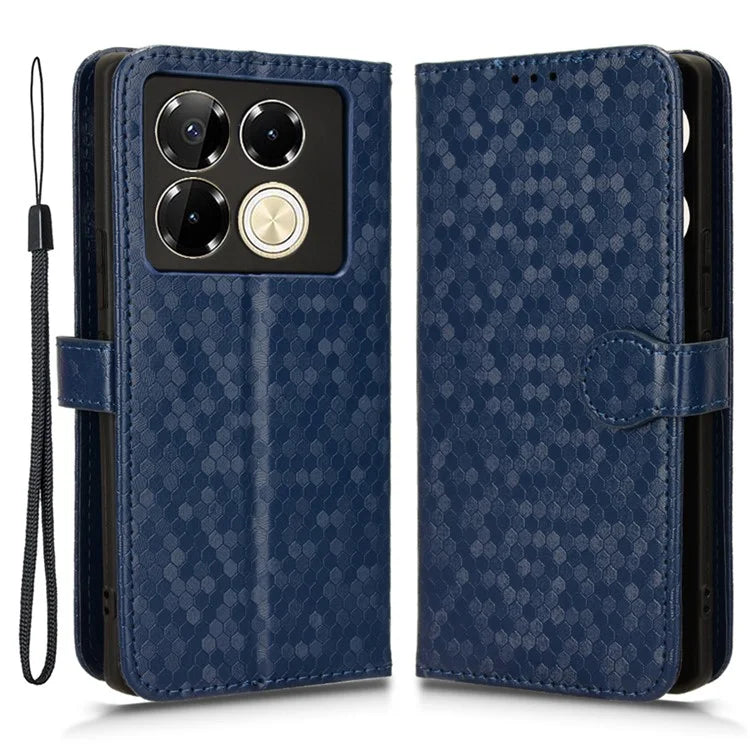 For Infinix Note 40 Pro 5G Case Dots Pattern PU Leather Stand Phone Cover