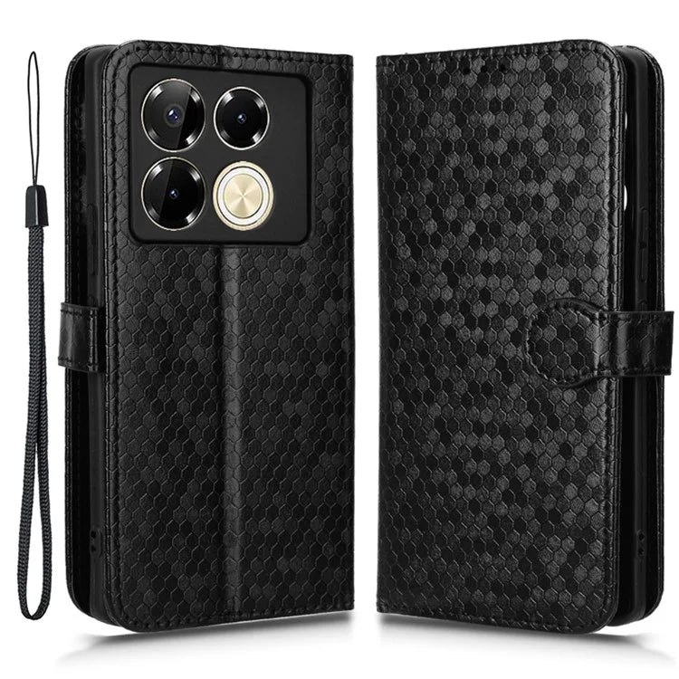 For Infinix Note 40 Pro 5G Case Dots Pattern PU Leather Stand Phone Cover