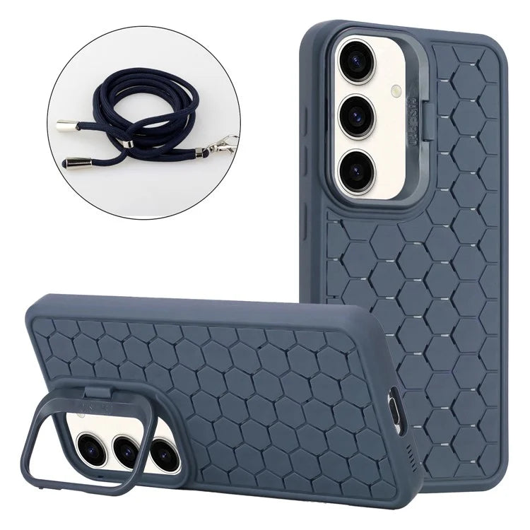 For Samsung Galaxy A14 4G / 5G Case TPU Cooling Phone Cover with Kickstand / Lanyard