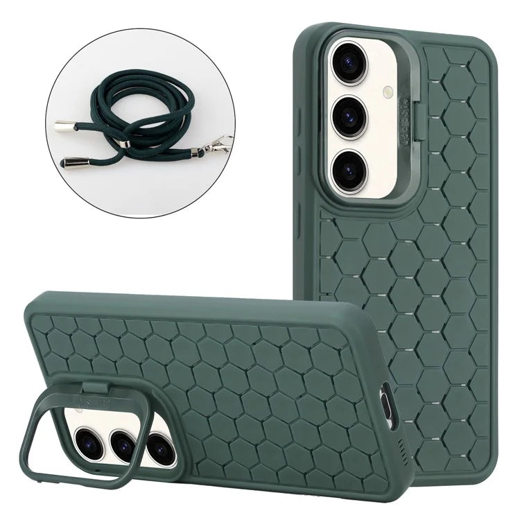 For Samsung Galaxy A14 4G / 5G Case TPU Cooling Phone Cover with Kickstand / Lanyard