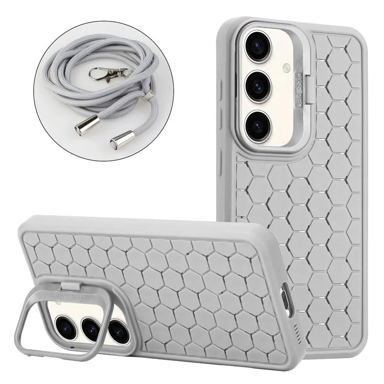 For Samsung Galaxy A14 4G / 5G Case TPU Cooling Phone Cover with Kickstand / Lanyard