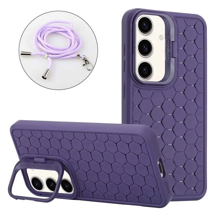 For Samsung Galaxy A14 4G / 5G Case TPU Cooling Phone Cover with Kickstand / Lanyard