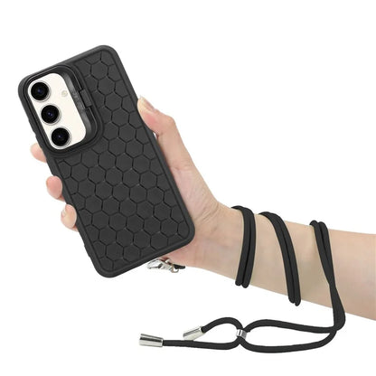 For Samsung Galaxy A24 4G (162.1 x 77.6 x 8.3mm) Case with Lanyard Kickstand Heat Dissipation TPU Phone Cover
