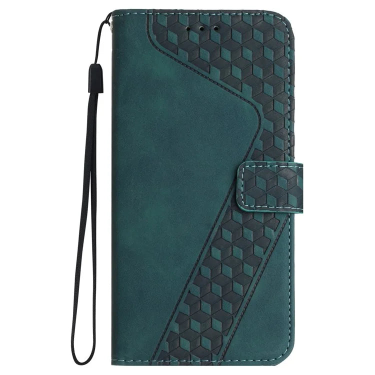 For iPhone 14 Drop Proof Case PU Leather Phone Wallet 7-Shape Imprinted Cover