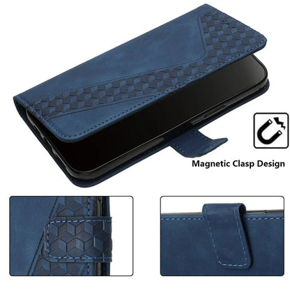 For iPhone 13 mini Case PU Leather Wallet Phone Shell 7-Shape Imprinted Anti-scratch