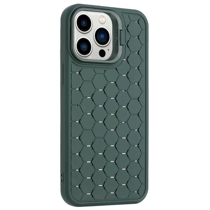 For iPhone 15 Pro TPU Case Heat Dissipation Protective Cover with Kickstand