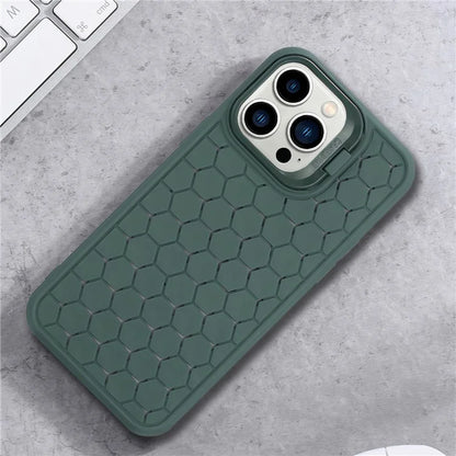 For iPhone 15 Pro TPU Case Heat Dissipation Protective Cover with Kickstand