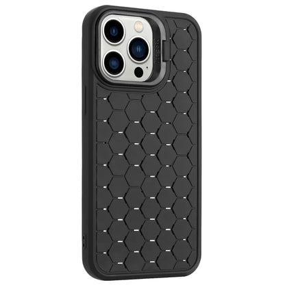 For iPhone 15 Pro TPU Case Heat Dissipation Protective Cover with Kickstand