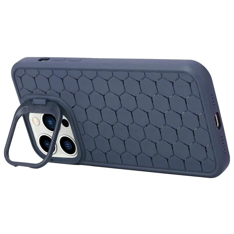 For iPhone 15 Pro TPU Case Heat Dissipation Protective Cover with Kickstand
