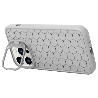 For iPhone 15 Pro TPU Case Heat Dissipation Protective Cover with Kickstand