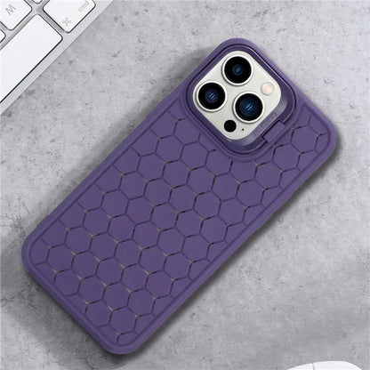 For iPhone 15 Pro TPU Case Heat Dissipation Protective Cover with Kickstand