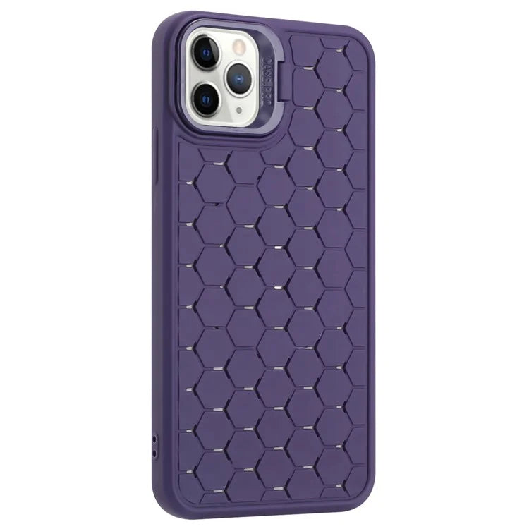 For iPhone 11 Pro Case Heat Dissipation Shockproof TPU Phone Cover with Kickstand