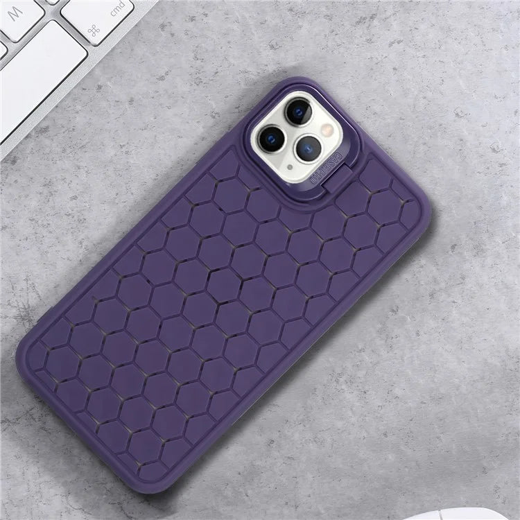 For iPhone 11 Pro Case Heat Dissipation Shockproof TPU Phone Cover with Kickstand