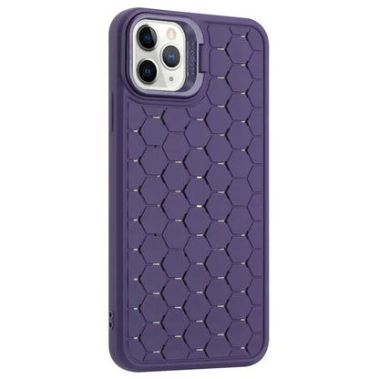 For iPhone 11 Pro Max TPU Case Kickstand Heat Dissipation Breathable Phone Cover