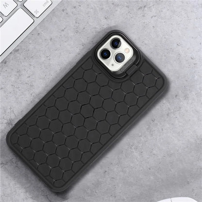 For iPhone 11 Pro Max TPU Case Kickstand Heat Dissipation Breathable Phone Cover