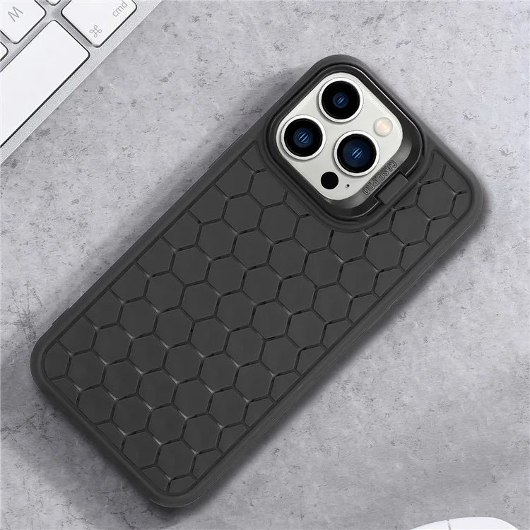 For iPhone 14 Pro Max Kickstand Case Heat Dissipation TPU Mobile Phone Cover