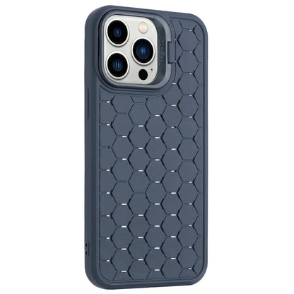 For iPhone 14 Pro Max Kickstand Case Heat Dissipation TPU Mobile Phone Cover