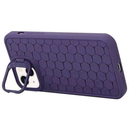 For iPhone 14 Case Hidden Kickstand Heat Dissipation Soft TPU Phone Cover