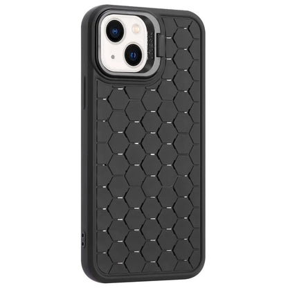 For iPhone 14 Case Hidden Kickstand Heat Dissipation Soft TPU Phone Cover