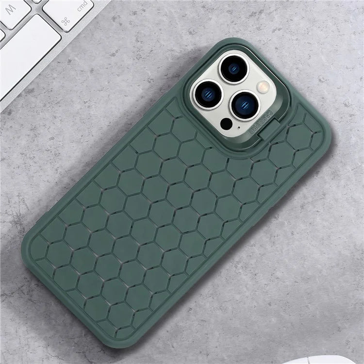 For iPhone 13 Pro 6.1 inch TPU Case Heat Dissipation Kickstand Phone Protector