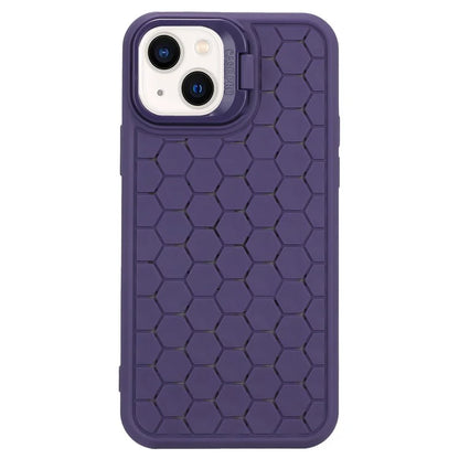 For iPhone 13 TPU Case Heat Dissipation Lens Frame Kickstand Phone Cover