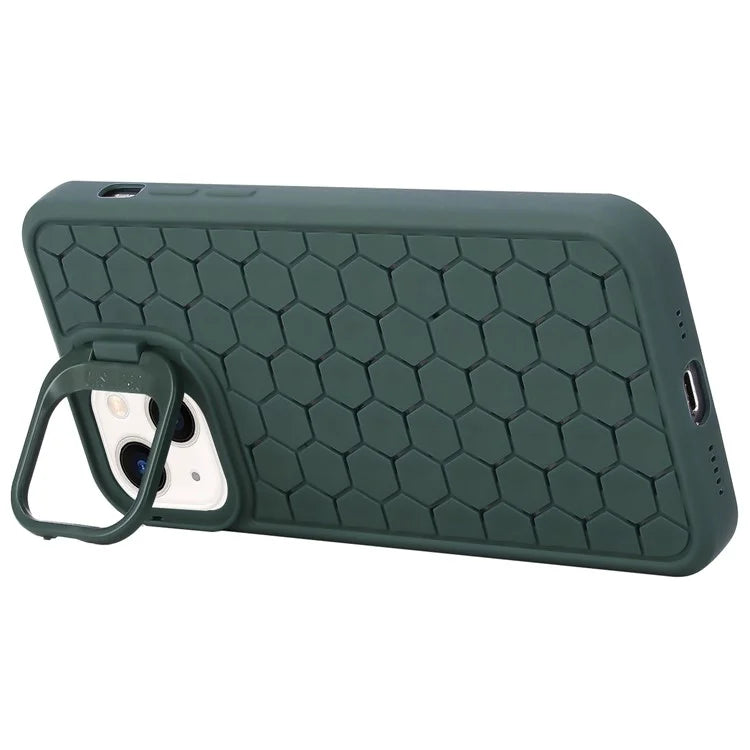 For iPhone 13 TPU Case Heat Dissipation Lens Frame Kickstand Phone Cover