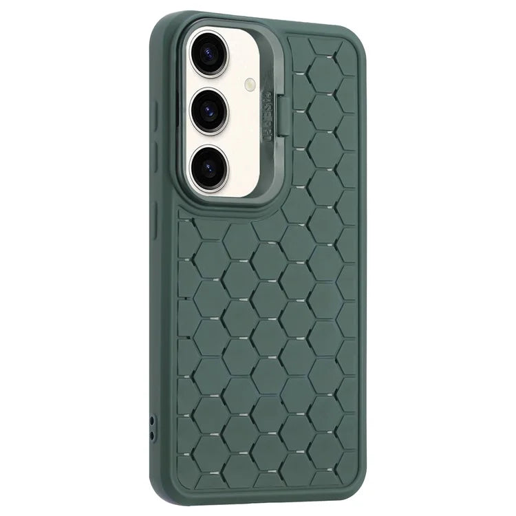 For Samsung Galaxy A25 5G (Global) (161.0 x 76.5 x 8.3mm) TPU Case Breathable Cooling Kickstand Phone Cover