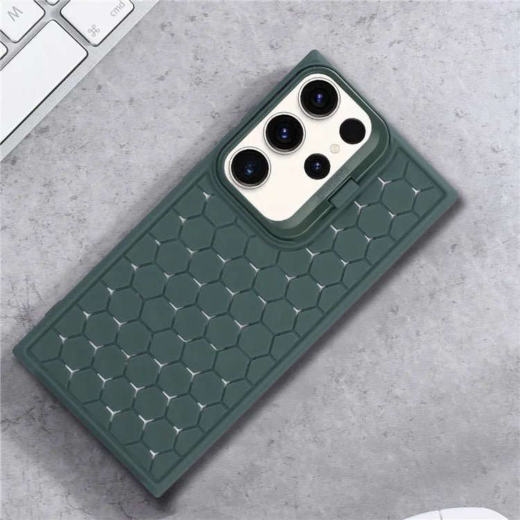 For Samsung Galaxy S24 Ultra Case Heat Dissipation Kickstand TPU Back Cover