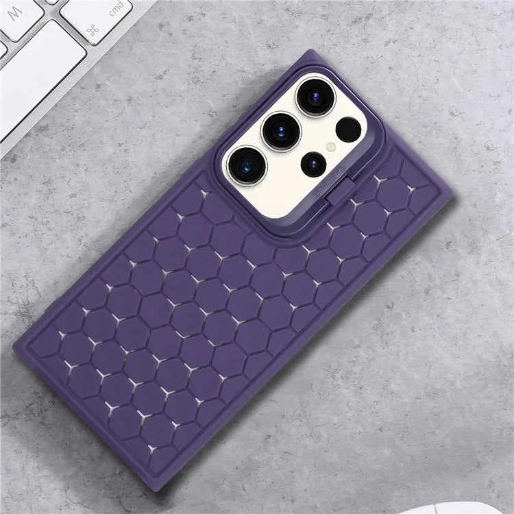 For Samsung Galaxy S24 Ultra Case Heat Dissipation Kickstand TPU Back Cover