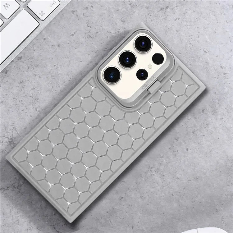 For Samsung Galaxy S24 Ultra Case Heat Dissipation Kickstand TPU Back Cover