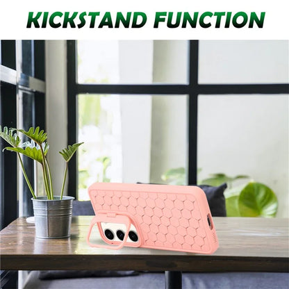For Samsung Galaxy S23 Case Breathable TPU Phone Cover Kickstand Phone Shell