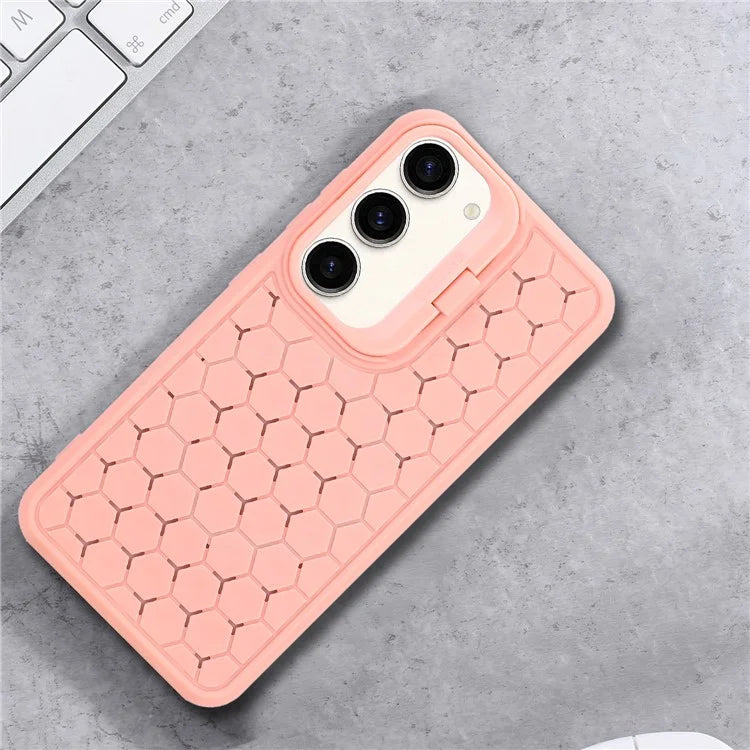 For Samsung Galaxy S23 Case Breathable TPU Phone Cover Kickstand Phone Shell