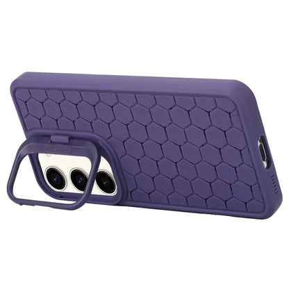 For Samsung Galaxy S23 Case Breathable TPU Phone Cover Kickstand Phone Shell