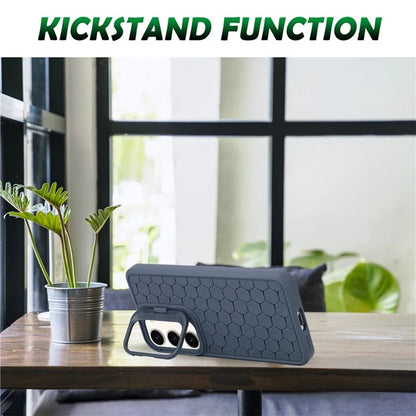 For Samsung Galaxy S23 Case Breathable TPU Phone Cover Kickstand Phone Shell