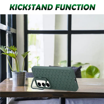 For Samsung Galaxy S23 Case Breathable TPU Phone Cover Kickstand Phone Shell